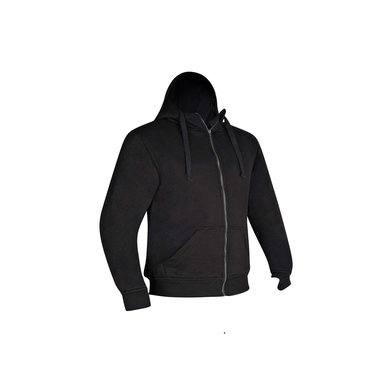 Black Hoodie Men's - Front view of Ghost Mannequin Photography and Flat lay